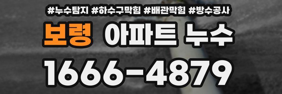 보령 아파트 누수