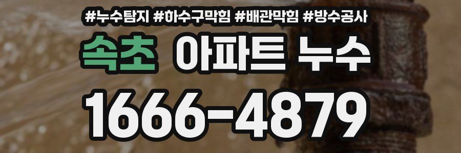 속초 아파트 누수