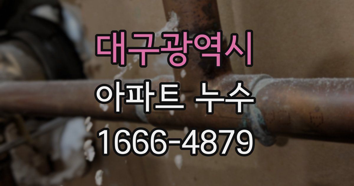 대구광역시 아파트 누수