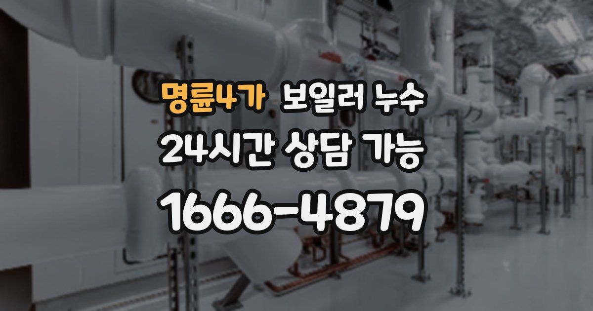 명륜4가 보일러 누수