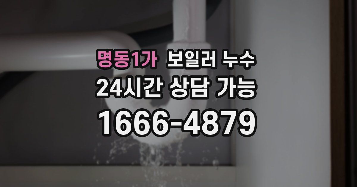 명동1가 보일러 누수