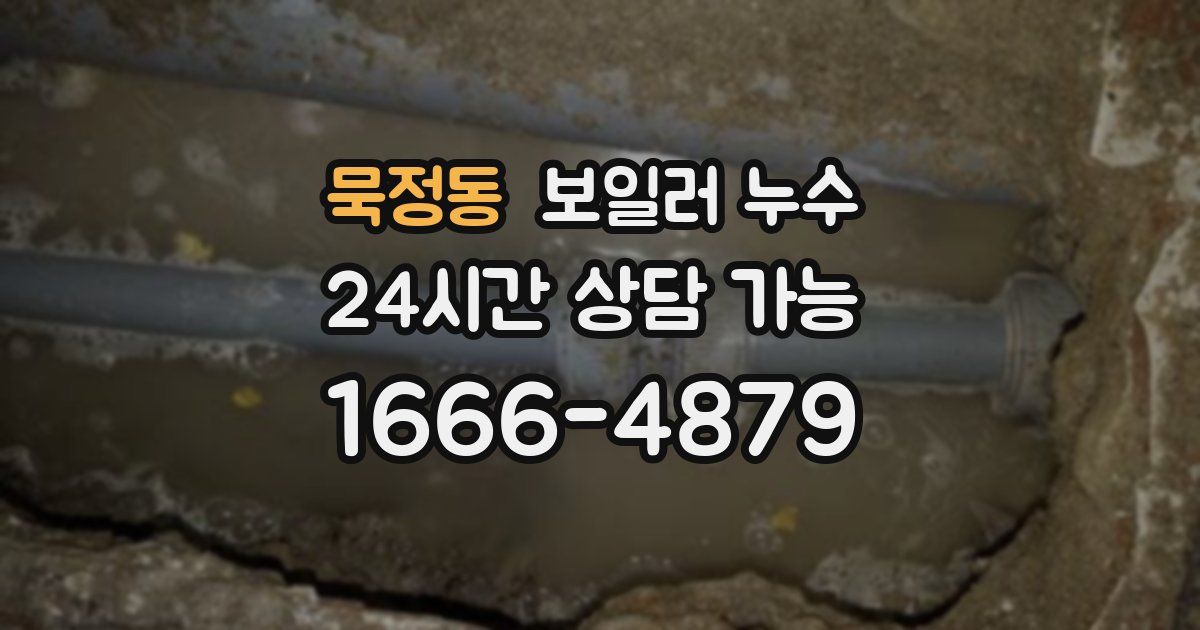 묵정동 보일러 누수