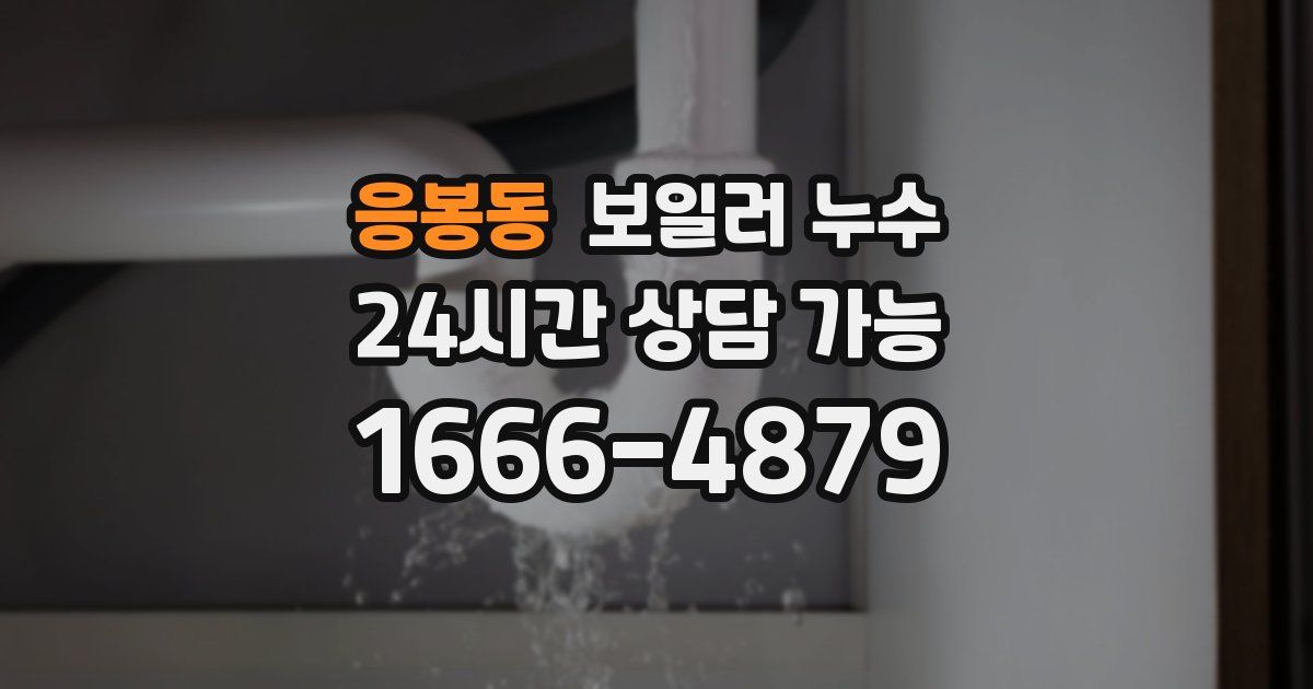 응봉동 보일러 누수