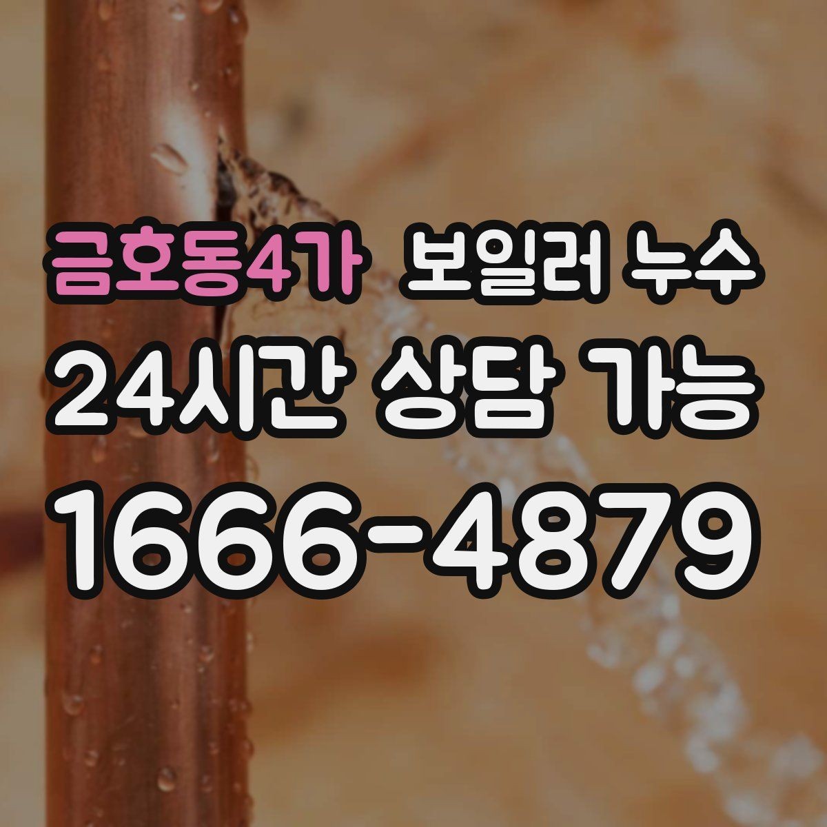 금호동4가 보일러 누수 보일러 주변이 유독 차가울 때