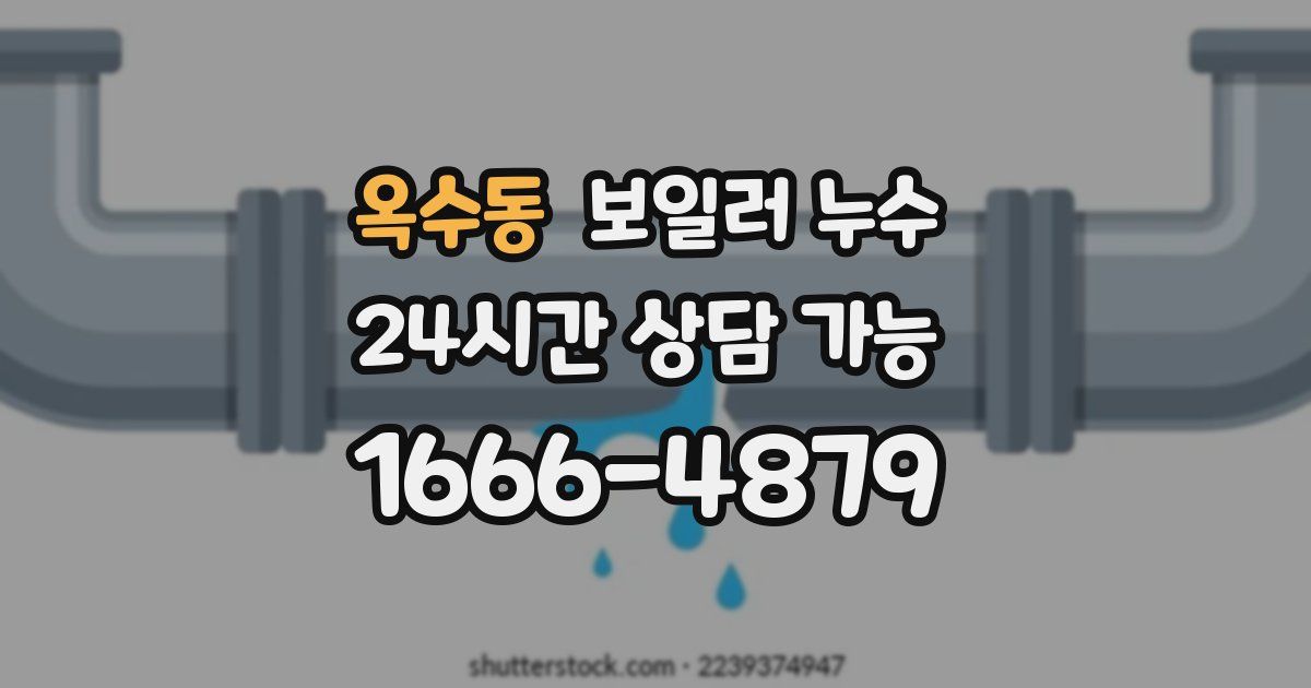 옥수동 보일러 누수