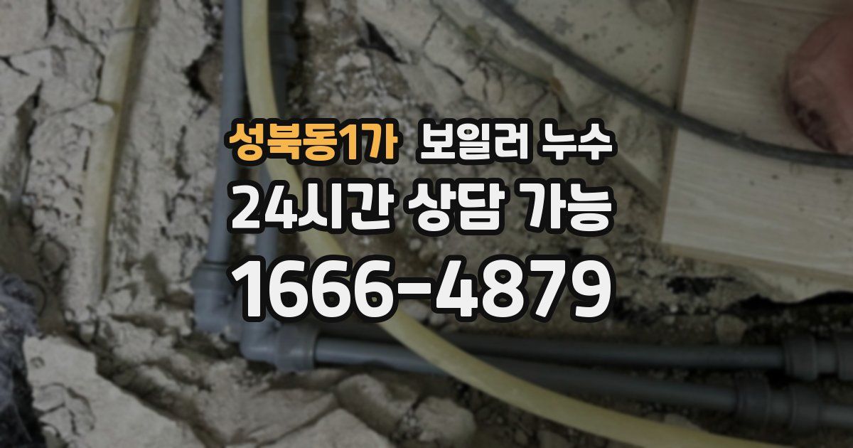 성북동1가 보일러 누수