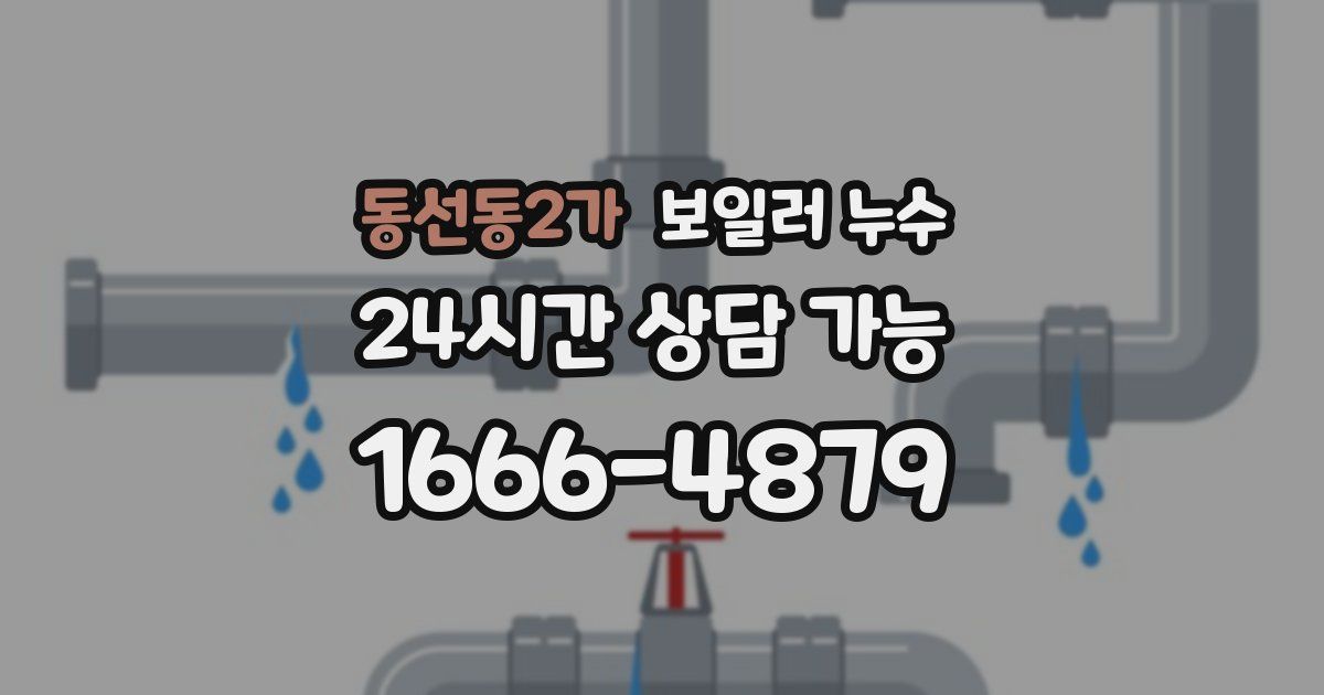 동선동2가 보일러 누수