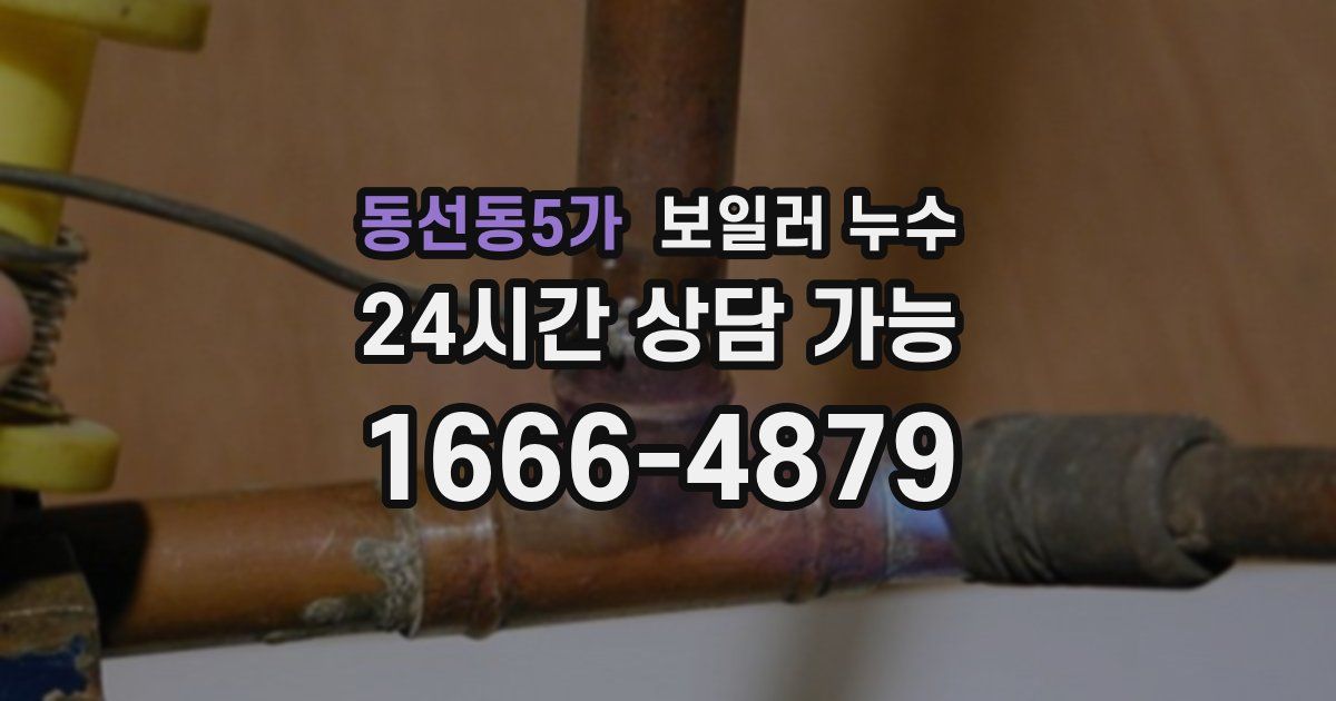 동선동5가 보일러 누수