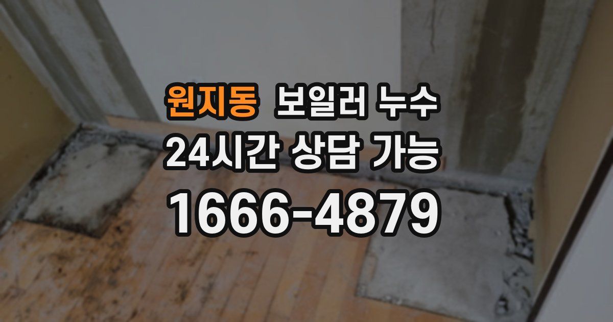 원지동 보일러 누수