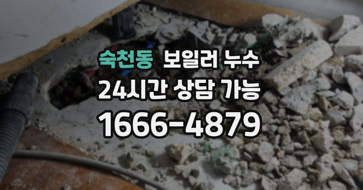 숙천동 보일러 누수