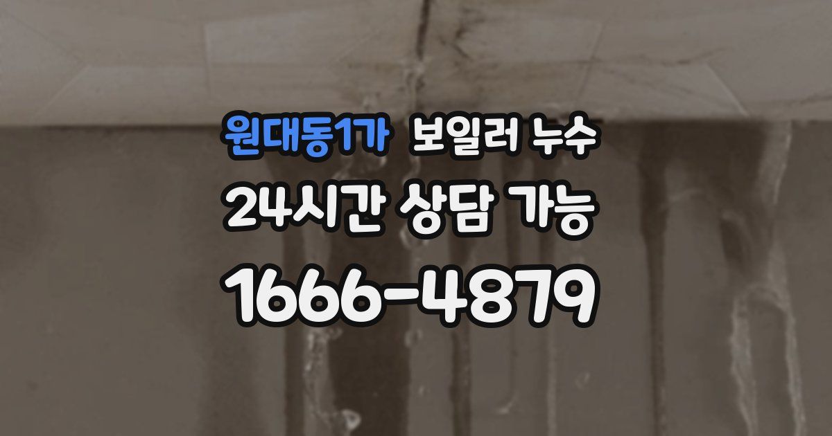 원대동1가 보일러 누수