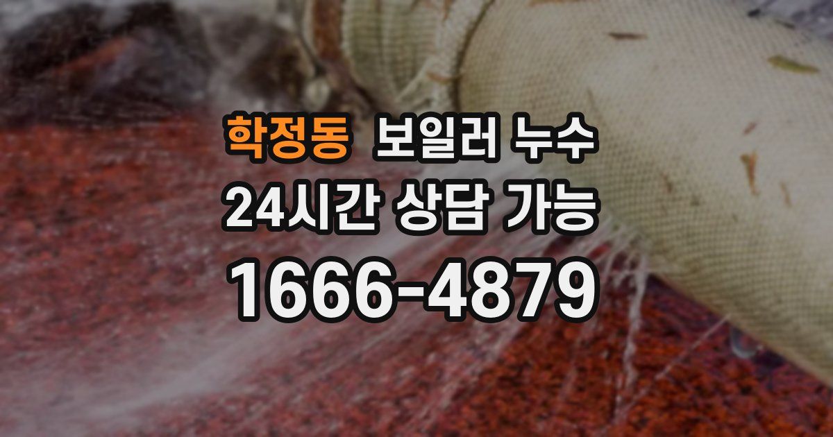 학정동 보일러 누수