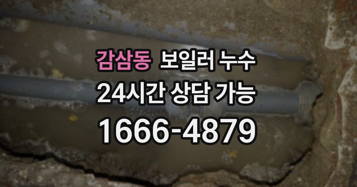 감삼동 보일러 누수