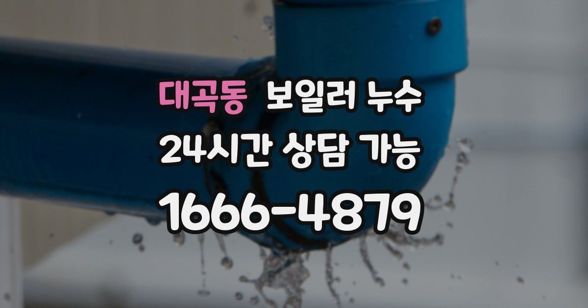 대곡동 보일러 누수