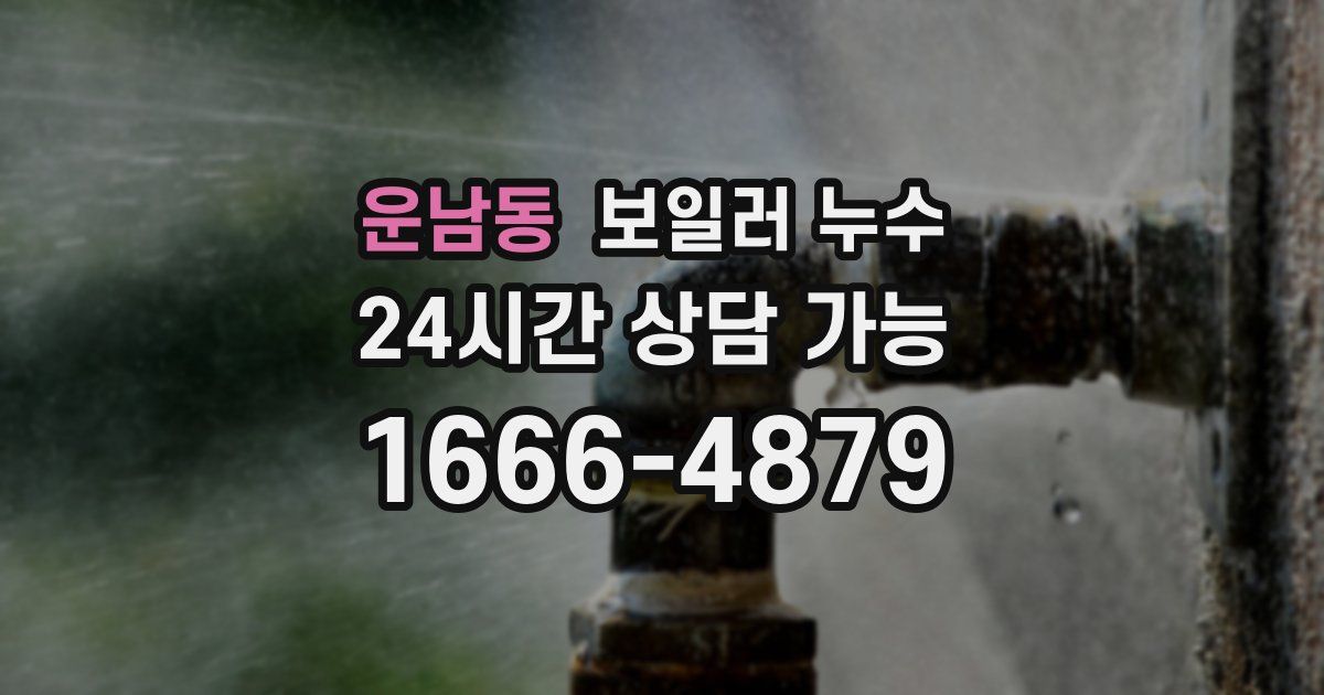운남동 보일러 누수