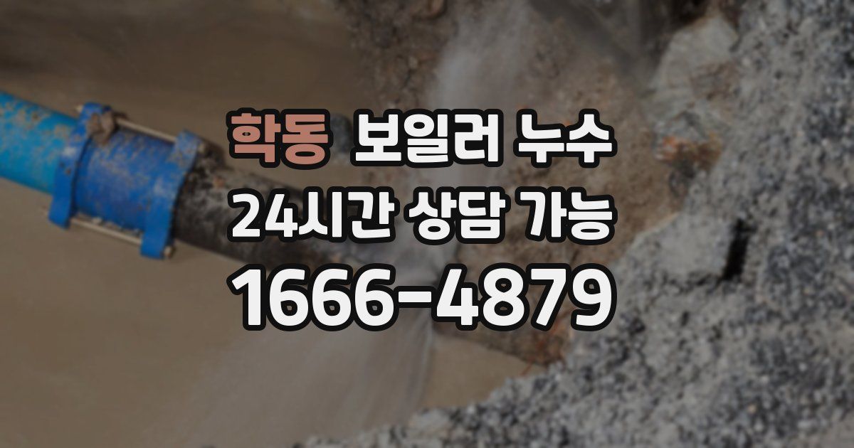 학동 보일러 누수