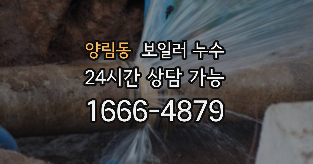 양림동 보일러 누수
