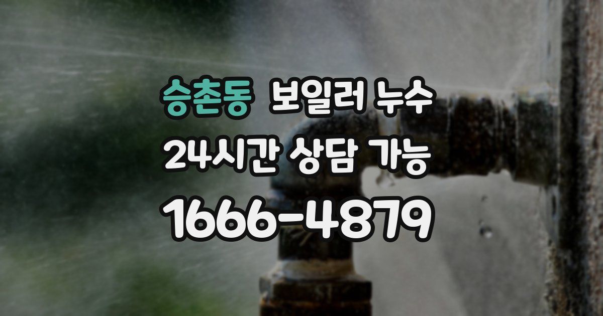 승촌동 보일러 누수