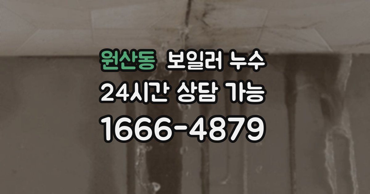 원산동 보일러 누수