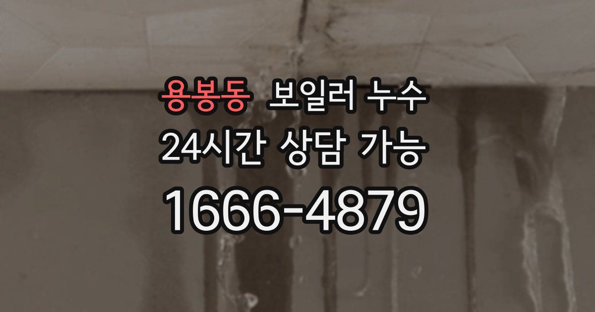 용봉동 보일러 누수