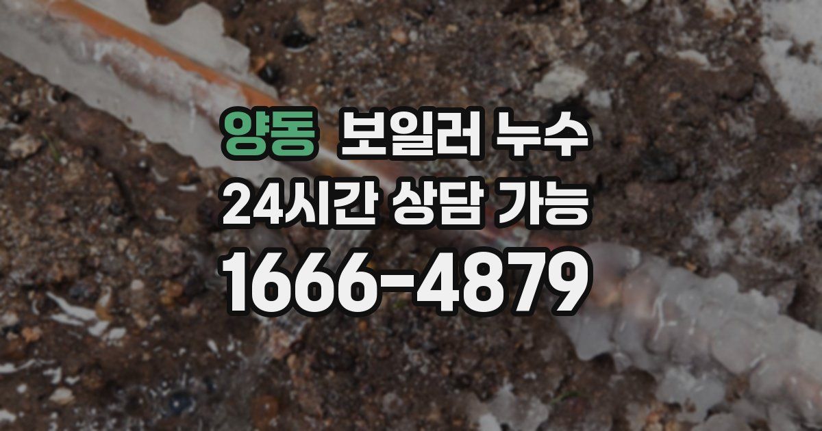양동 보일러 누수
