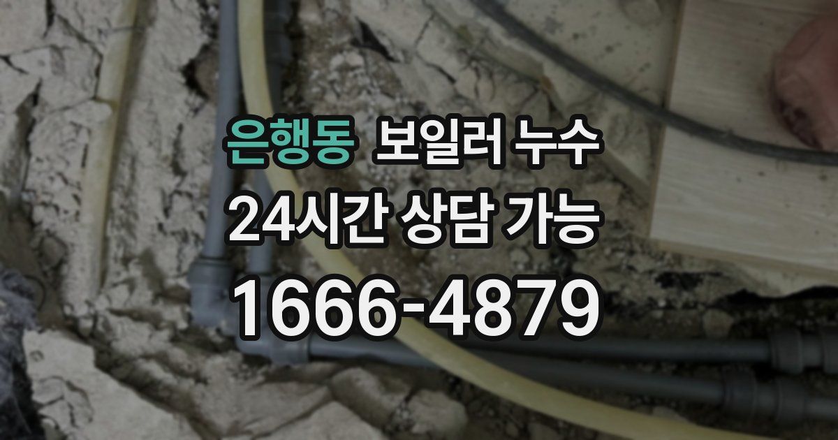 은행동 보일러 누수