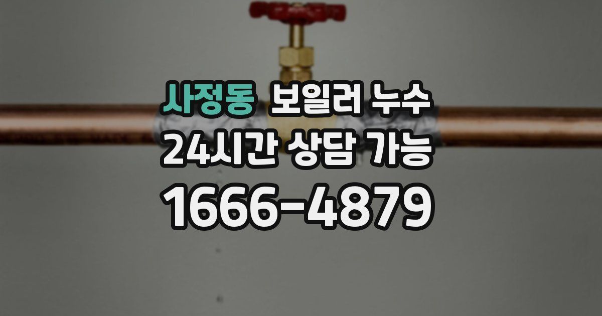 사정동 보일러 누수