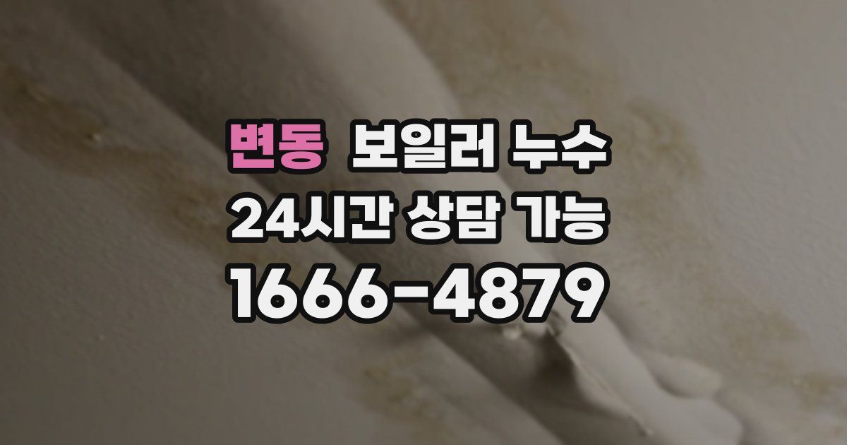 변동 보일러 누수