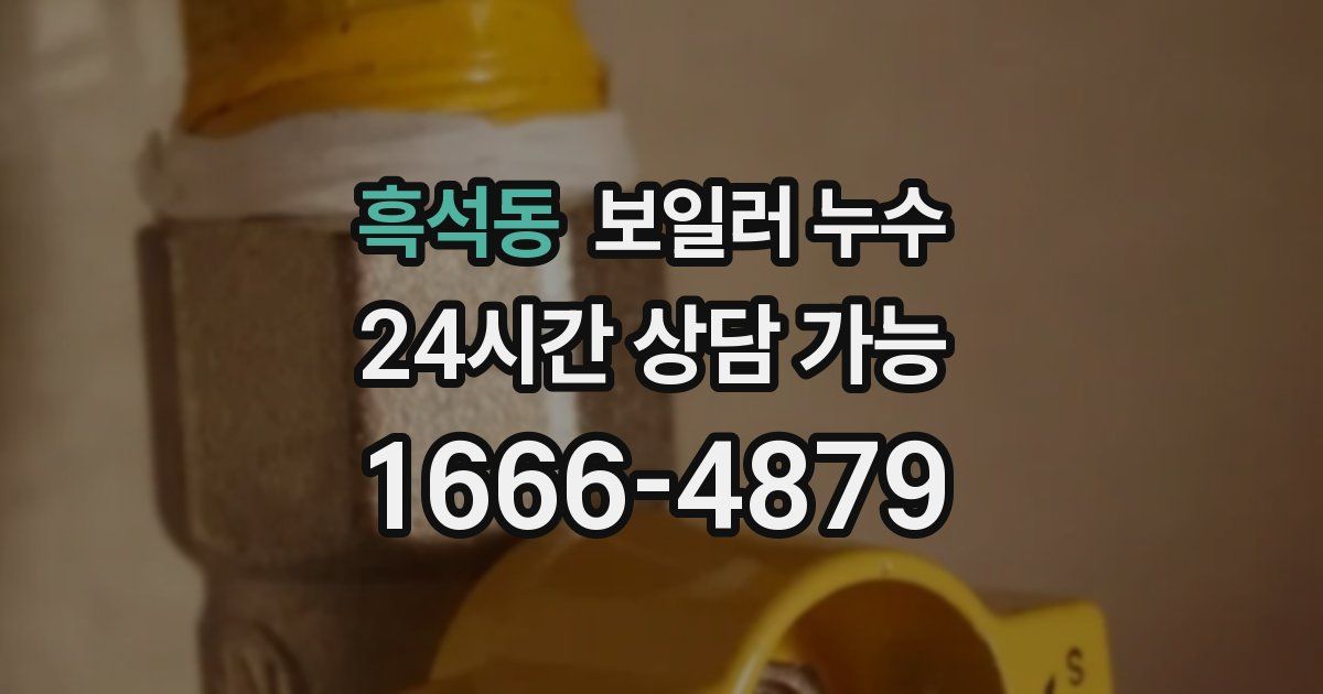 흑석동 보일러 누수