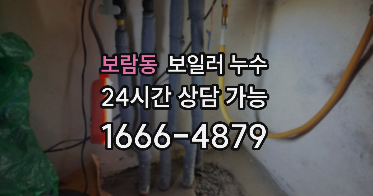 보람동 보일러 누수