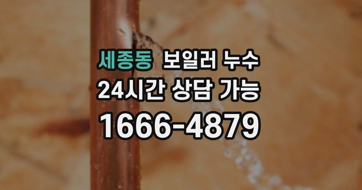 세종동 보일러 누수