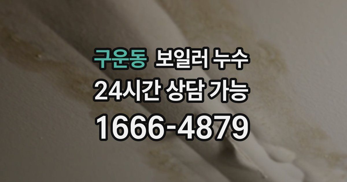 구운동 보일러 누수