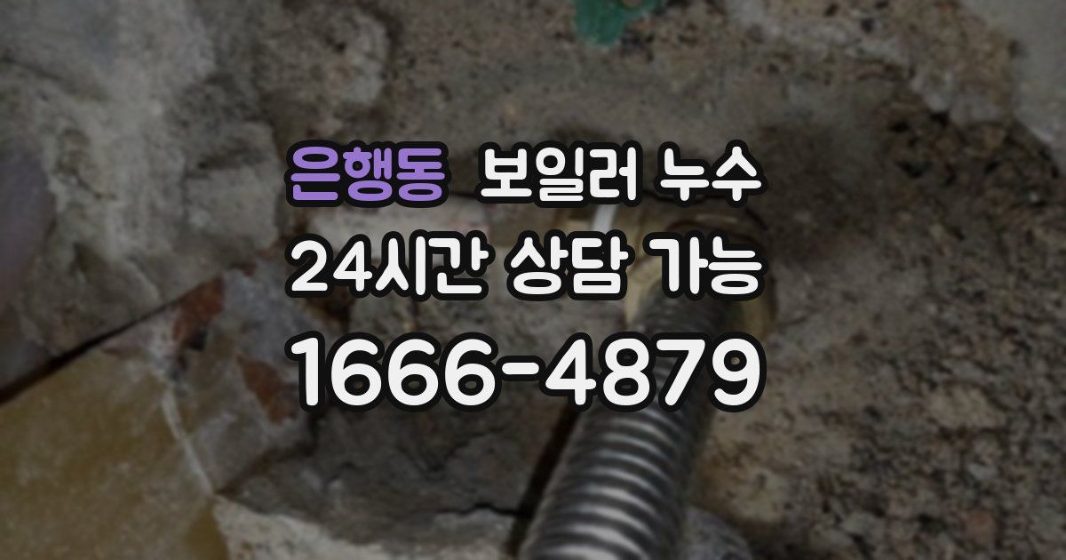 은행동 보일러 누수
