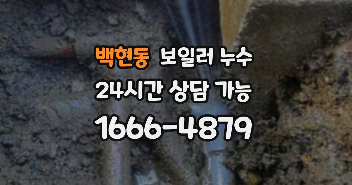 백현동 보일러 누수