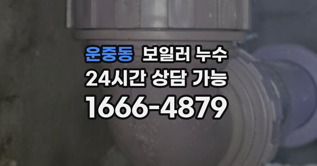 운중동 보일러 누수