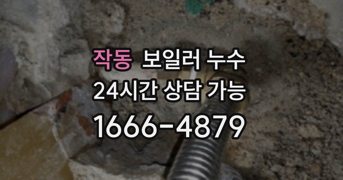 작동 보일러 누수