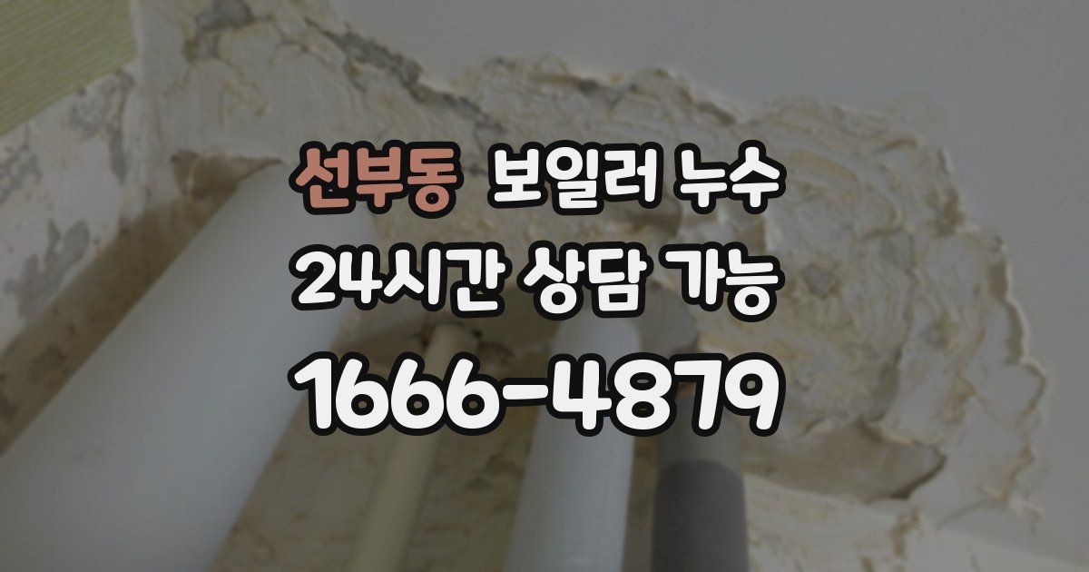 선부동 보일러 누수