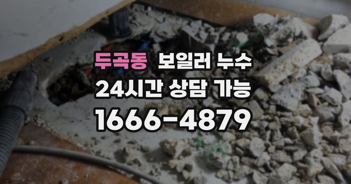 두곡동 보일러 누수