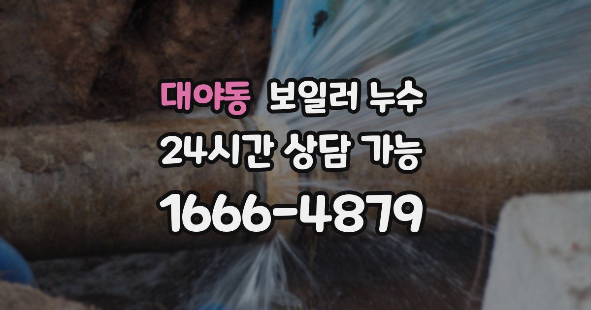 대야동 보일러 누수
