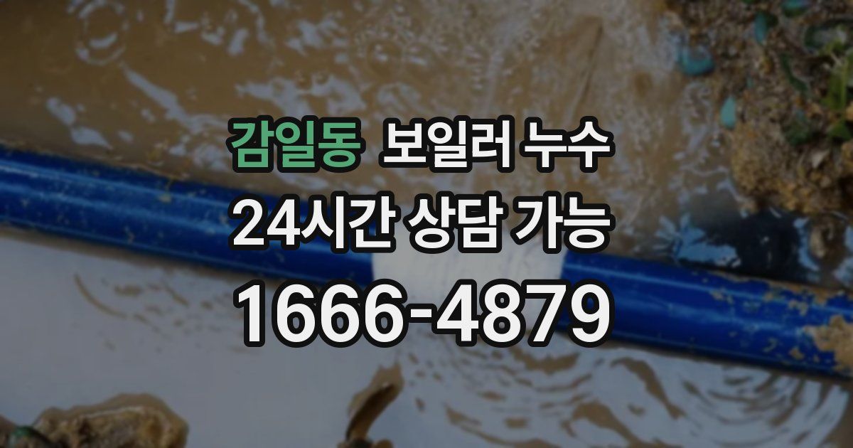 감일동 보일러 누수
