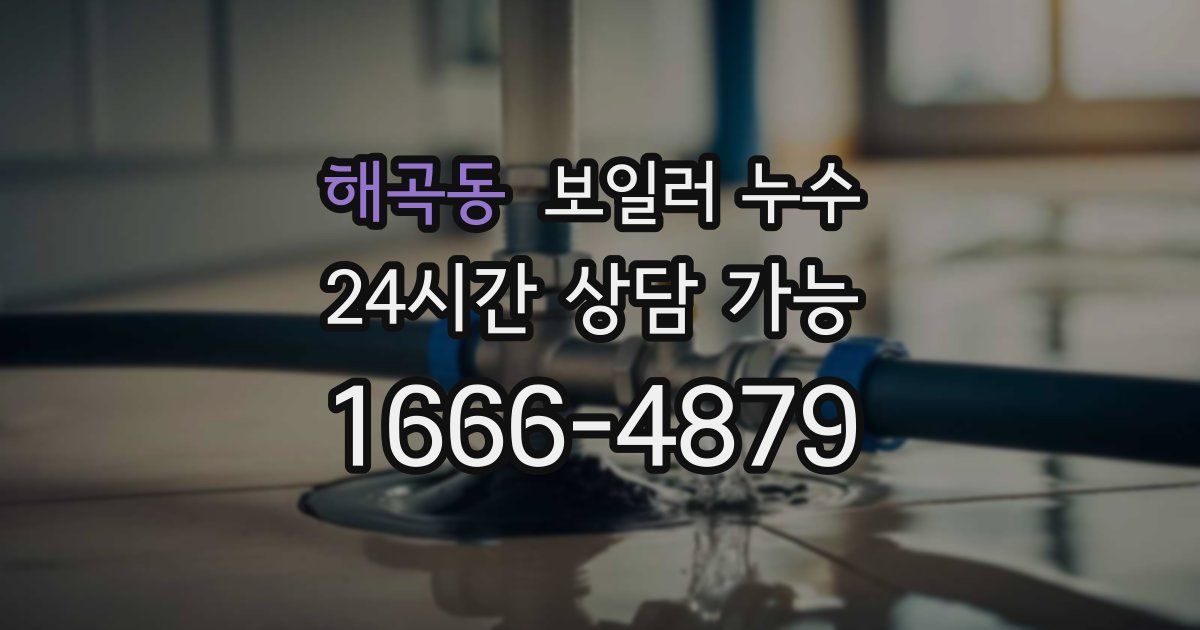 해곡동 보일러 누수