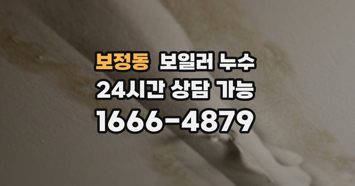 보정동 보일러 누수
