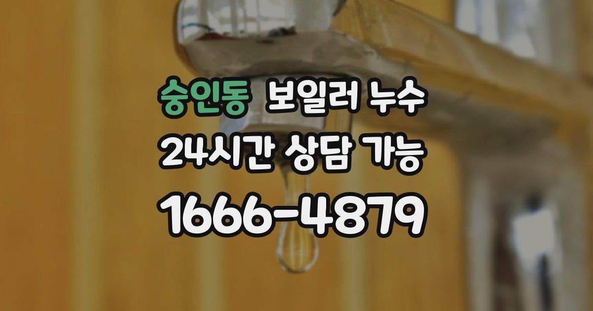 숭인동 보일러 누수