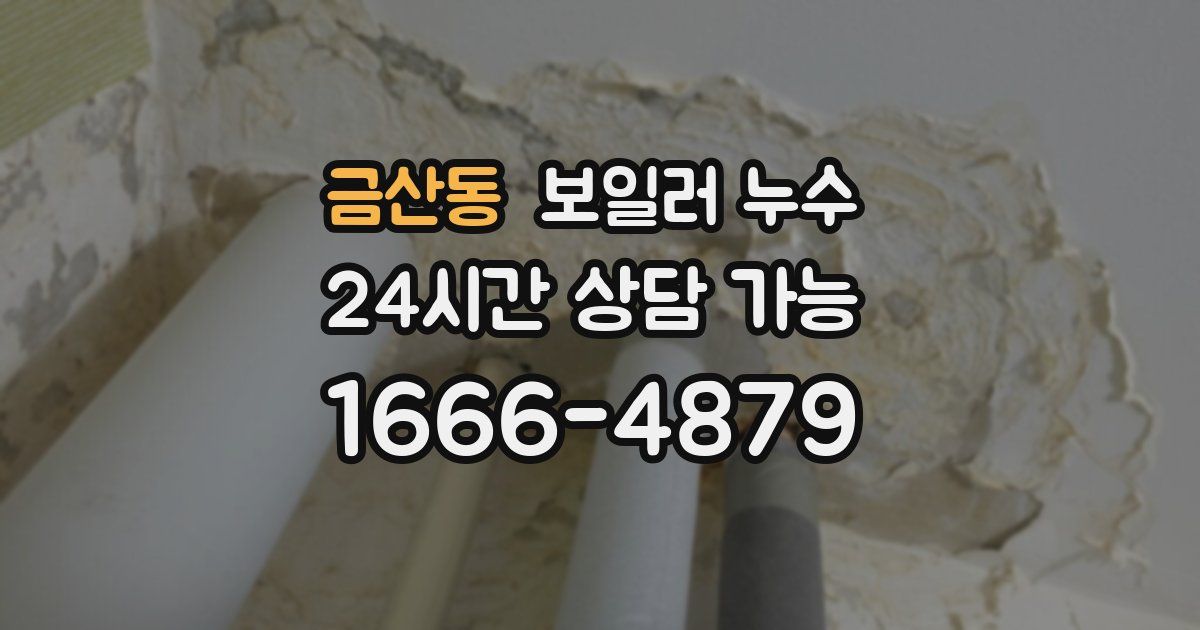 금산동 보일러 누수