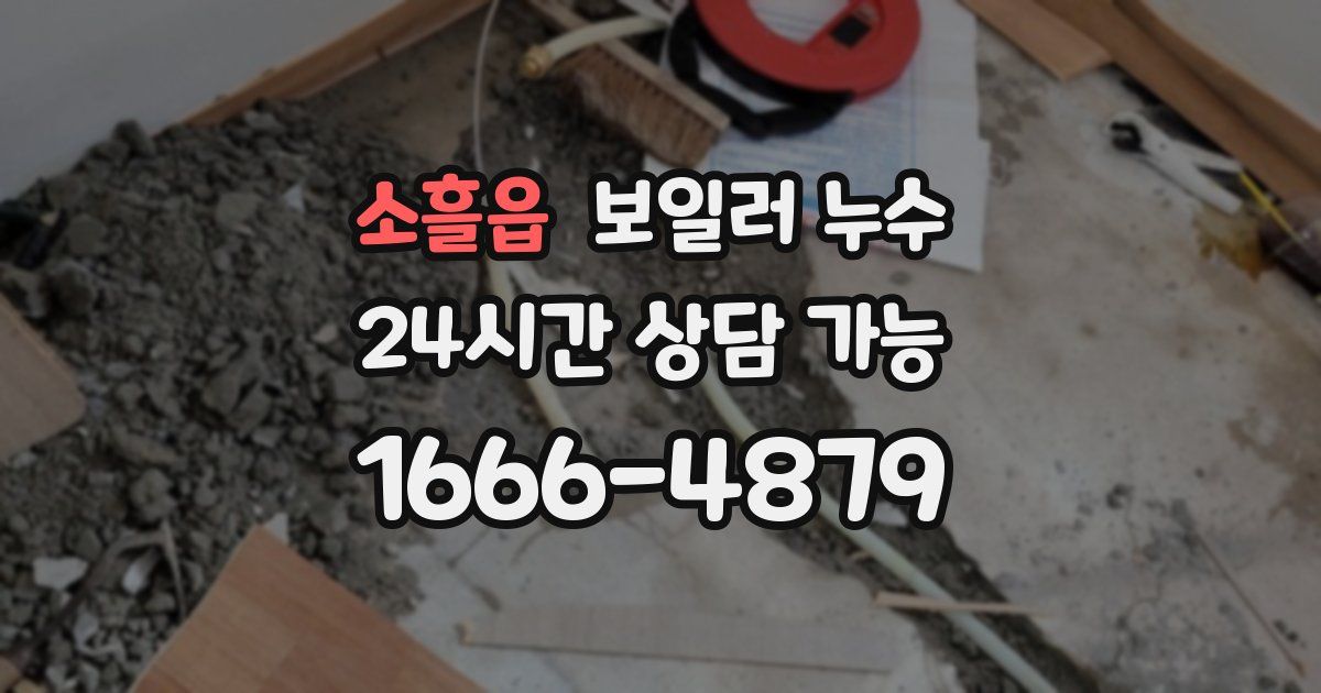 소흘읍 보일러 누수