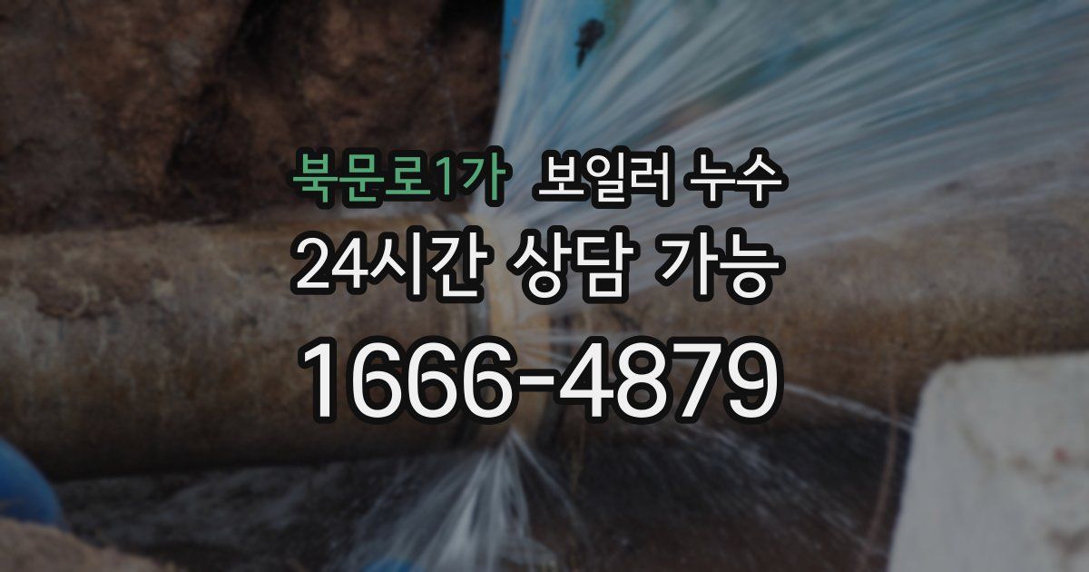 북문로1가 보일러 누수