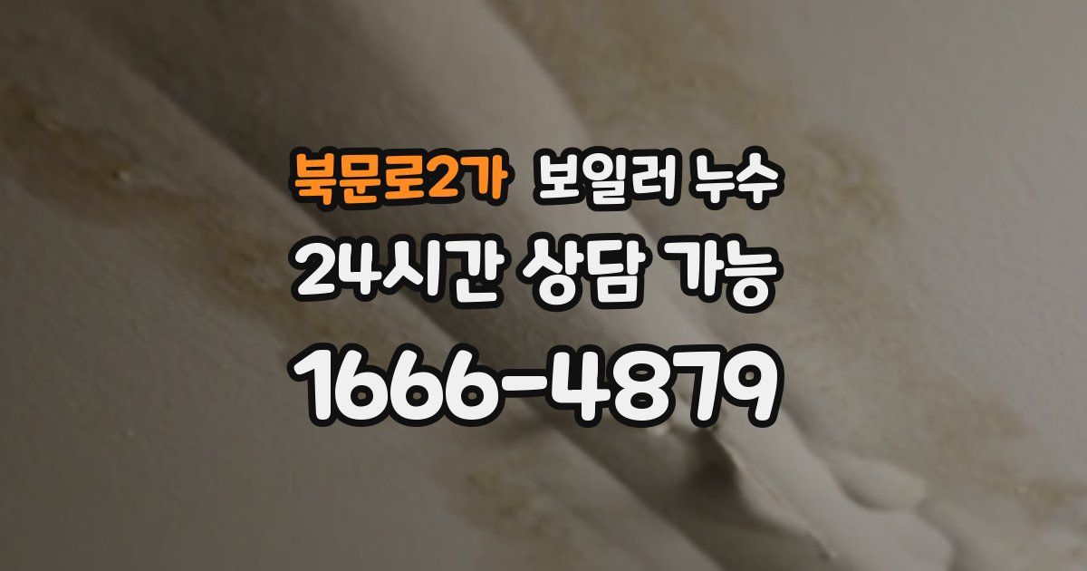북문로2가 보일러 누수