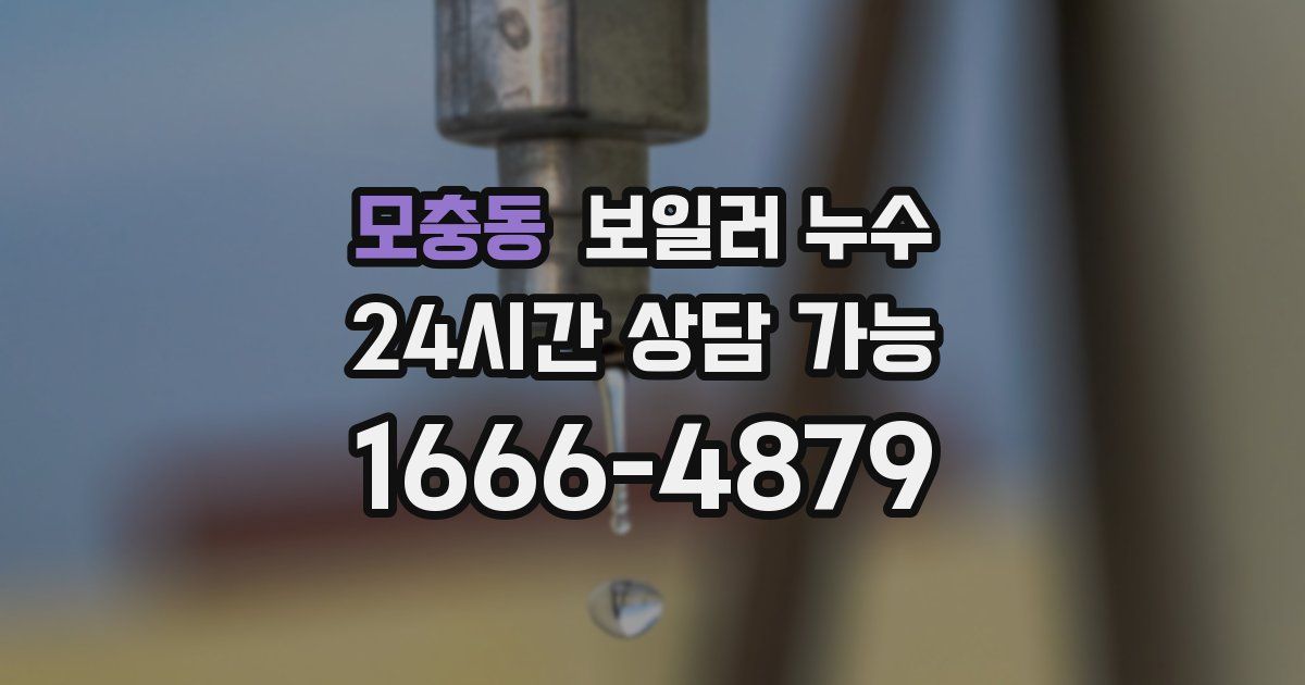 모충동 보일러 누수