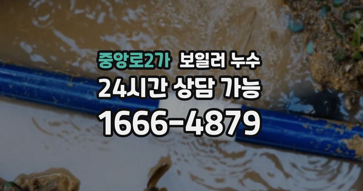 중앙로2가 보일러 누수