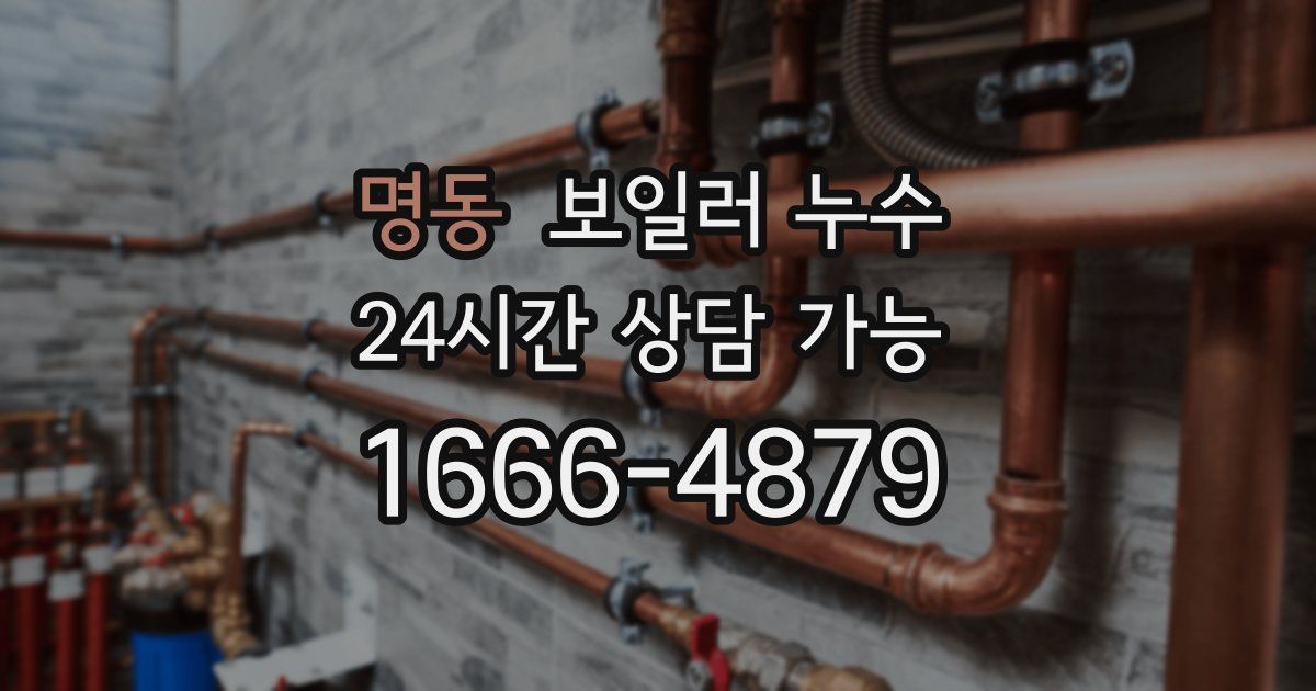 명동 보일러 누수